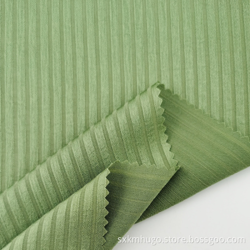Silk Plain Dyed Jacquard Stripe Fabric for Pajamas